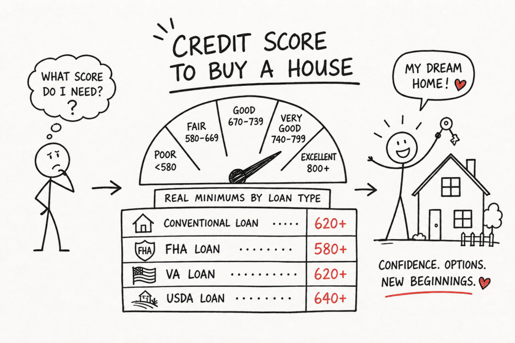 credit score to buy a house real minimums for every loan 1778673903039