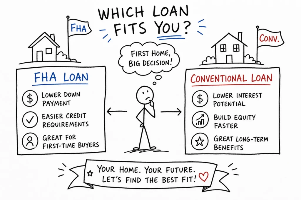 fha vs conventional which loan fits first time buyers 1781563224204
